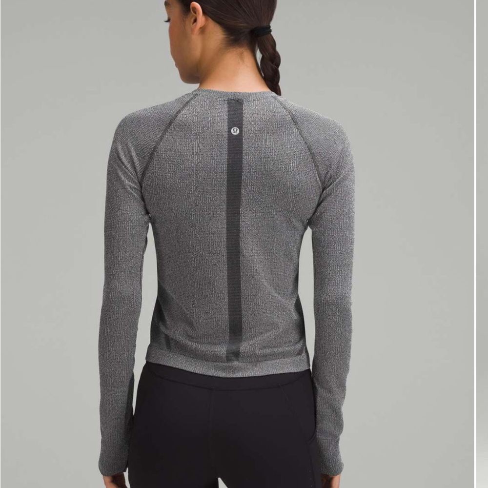 Lululemon Swiftly Tech Long-Sleeve Shirt 2.0 Waist Length Sparkle NWT size 12 - Picture 2 of 15
